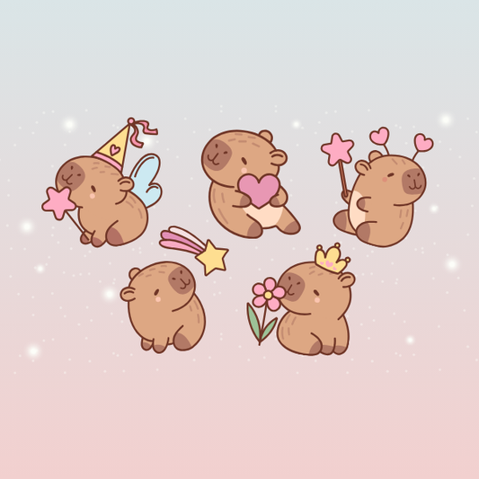 Whimsical Capybara Squad