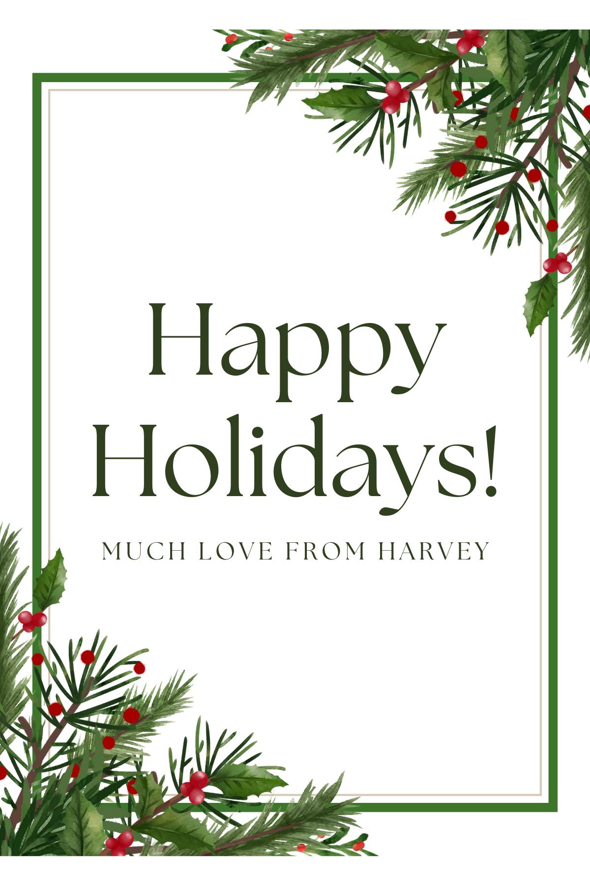 🎁 4x6 Magnetic Holiday Card – Personalized “Happy Holidays” Keepsake