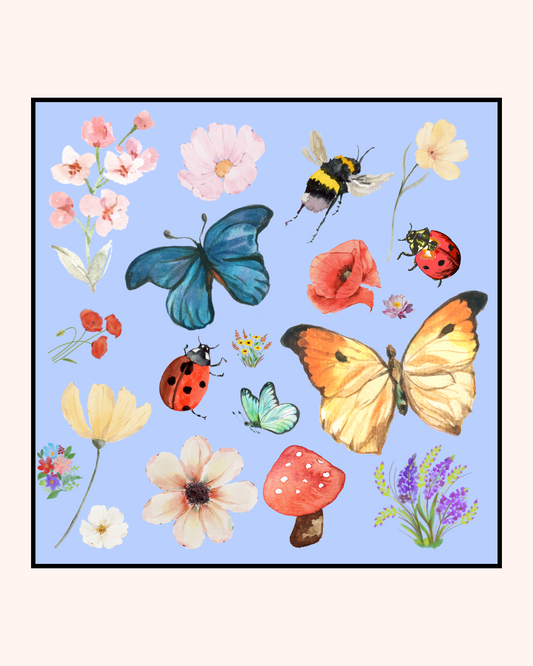 Bloom and Buzz Magnetic Sticker