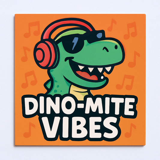 Dino-Mite Vibes – Cool Dinosaur Magnet