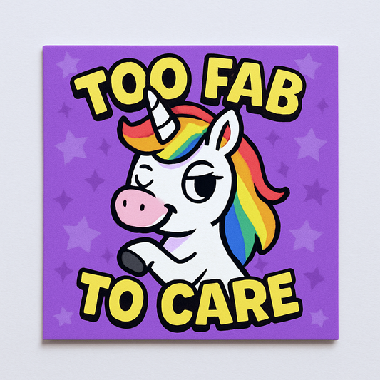 Too Fab To Care – Sassy Unicorn Magnet